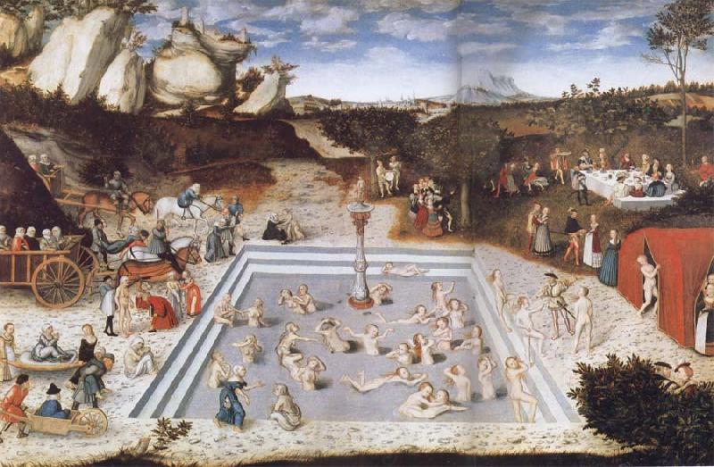 CRANACH, Lucas the Elder Fountain of Youth Norge oil painting art